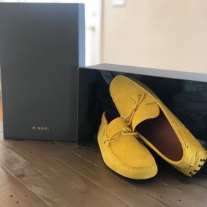 M. Gemi “The Veloce” Suede Yellow Loafer
